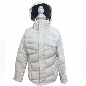 NORTH FACE 550 Down Quilted Puffer Ski Jacket Cream White Size Large